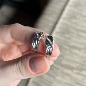 Pair of Silver Twisted Rings